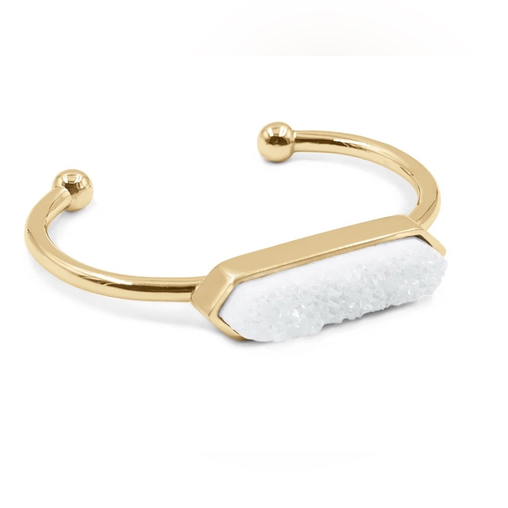 Kinsley Armelle Gold Quartz Bracelet from the Bangle Collection